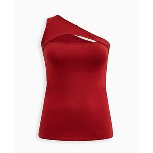 Torrid Foxy One Shoulder Cut Out Tank Plus Size 3X Red